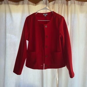 Size large, color red, coat from Croft & Barrow.